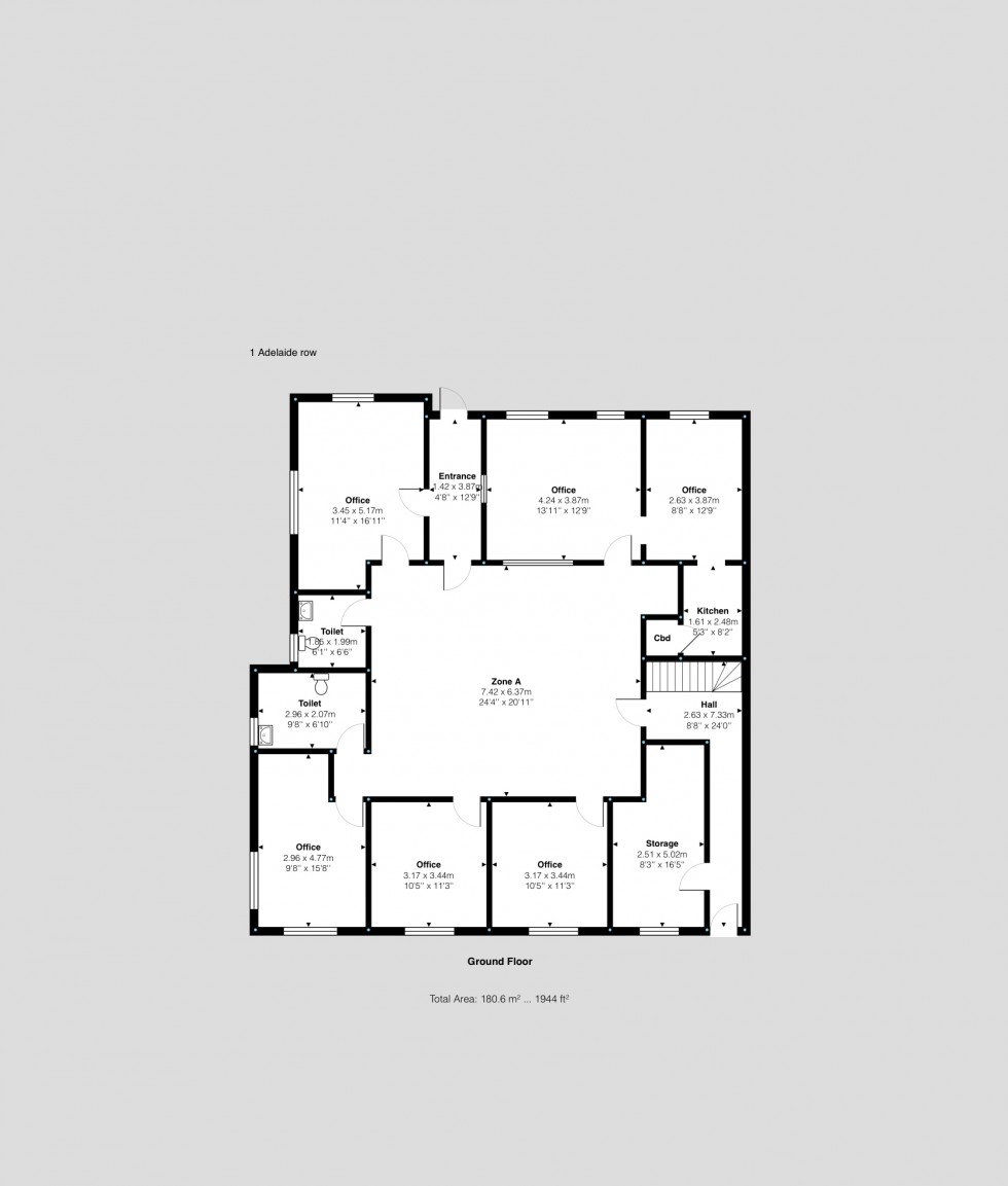 Floorplan for Adelaide Row, Seaham, Co. Durham, SR7
